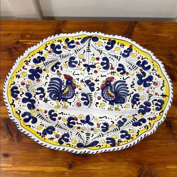 Deruta Galletto Blue Yellow 15